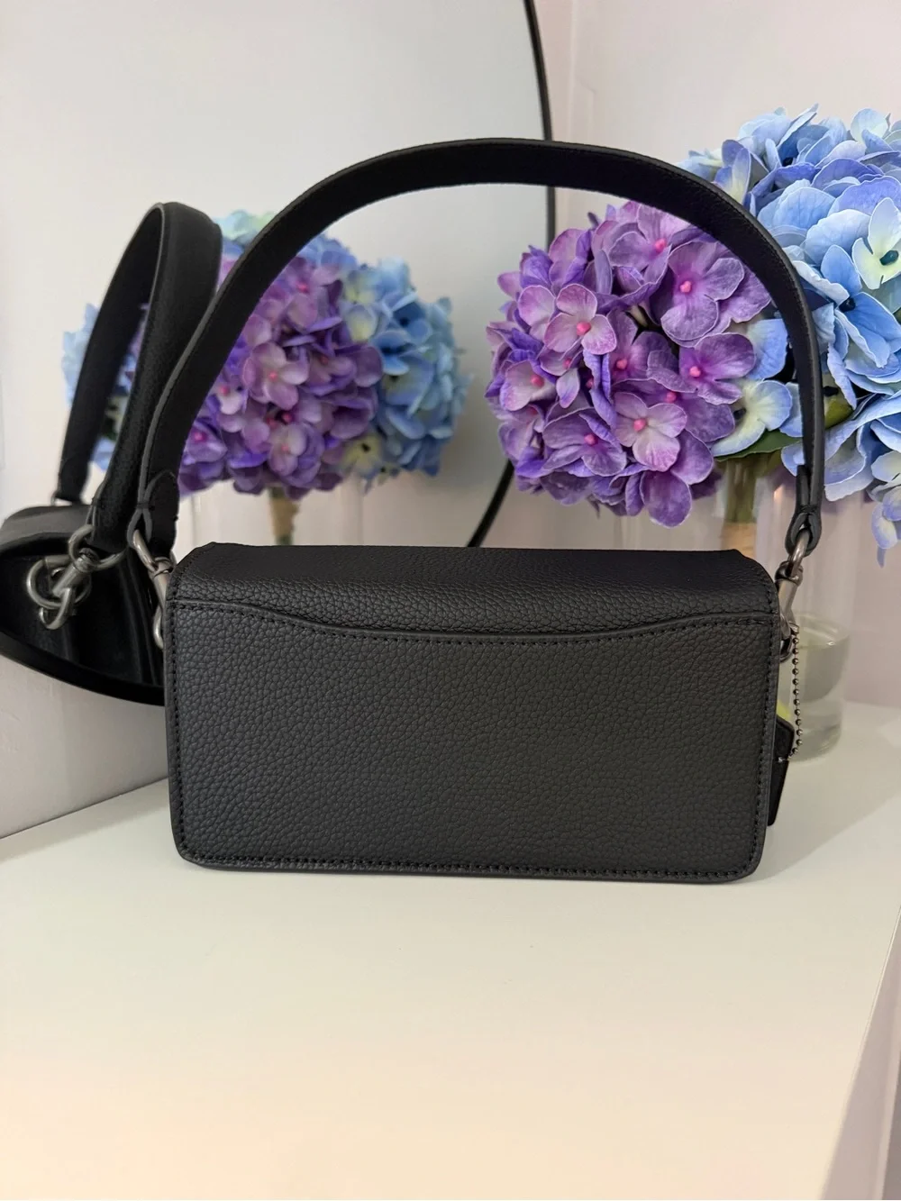 Coach Tabby 20 Black Leather Top-Handle Women's Bag